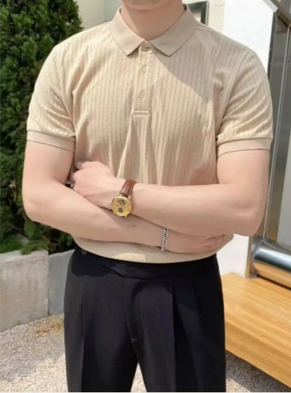 Men’s Textured Slim Fit Polo