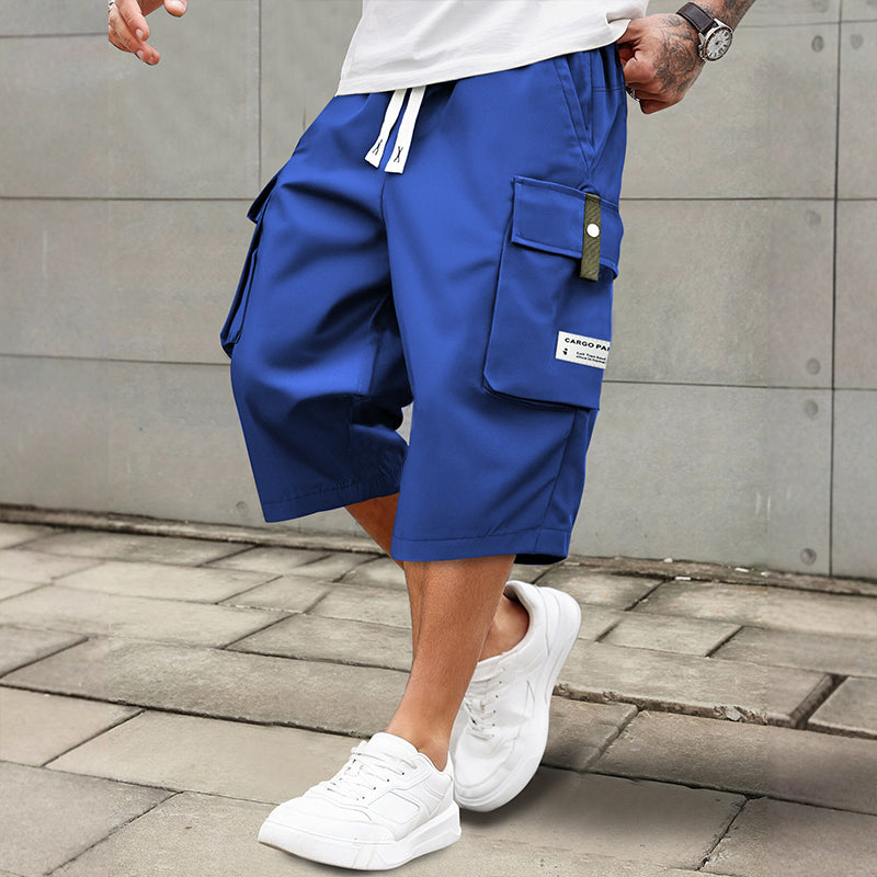 ⏳LAST DAY SALE 50% OFF !!📢Men's Casual Drawstring Capri Cargo Pants